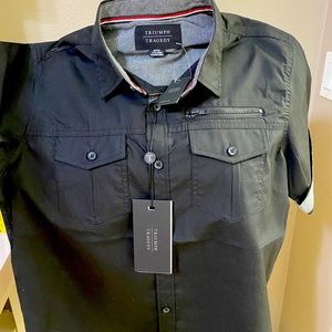 Boys button-up black shirt